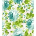 thumbnail image 3 of Shabby Flora Duvet Cover Set, Tropical Botany Garden Theme Blue Roses Leaves and Bouquets, Decorative 2 Piece Bedding Set with 1 Pillow Shams, Twin Size, Turquoise Pale Pink, by Ambesonne, 3 of 3