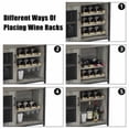 thumbnail image 4 of Wine Cabinet Bars Cabinets with Large Storage Space and Detachable Rack, Small Sideboard Buffet Cabinet with Mesh Door, 4 of 9