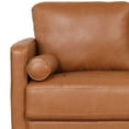 thumbnail image 4 of Studio Living Lorelei Mid-Century Modern Sofa, Caramel Brown Faux Leather, 4 of 7