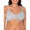 thumbnail image 5 of Fruit of the Loom Women's Cotton Stretch Extreme Comfort Bra 42D Black/White/Grey Heather, 5 of 7
