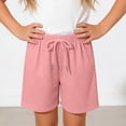thumbnail image 5 of hoksml Girls Drawstring Shorts Back to School Casual Elastic Waist Playwear Shorts, 5 of 5