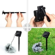 QiShi Christmas Solar Lights Landscape Solar String Lights,22.96ft 50 LED Waterproof Fairy String Lights Blossom Flower Decorative Light (Multi Color)