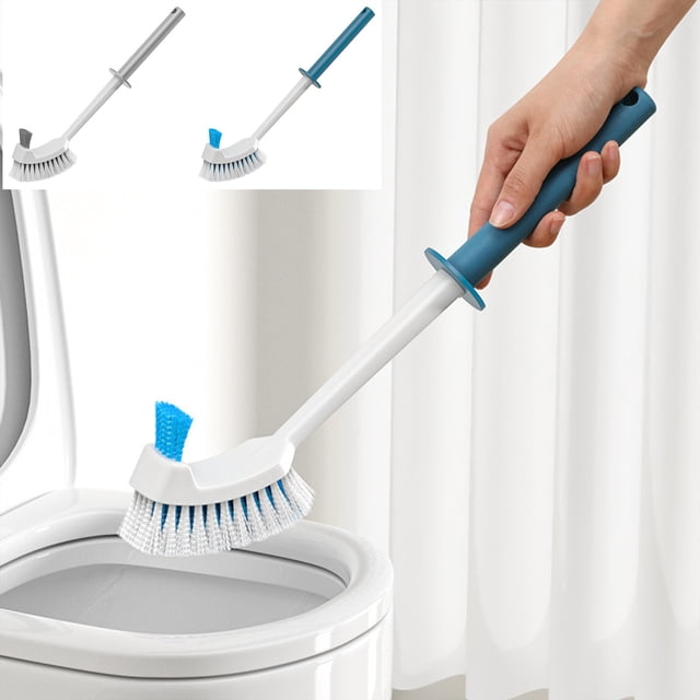 Fiudx Cepillo de Baño Sin Esquinas Muertas, Diseño Práctico de Doble Cara, Almacenamiento En Pared, Limpieza Eficiente Del Baño, Uso Versátil para Inodoro y Lavabo, Resistente a Olores, Ahorra Espaci