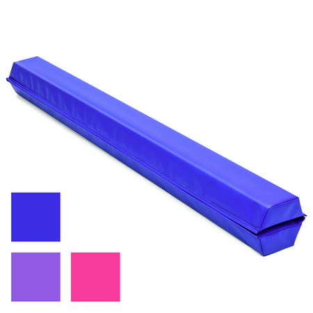 Best Choice Products 9ft Full Size Folding Floor Balance Beam for Gymnastics and Tumbling w/ Medium-Density Foam, 4in Wide Surface, Non-Slip Vinyl -