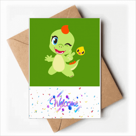 Dinosaur Kingdom Love You Welcome Back Greeting Cards Envelopes Blank