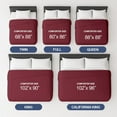 thumbnail image 3 of CGK Linens Premium Down Alternative Comforter - California King Size All-Season Fluffy & Cozy Duvet Insert, Burgundy, 3 of 7