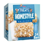 Kellogg's Rice Krispies Treats Homestyle Marshmallow Snack Bars, Kids Snacks, School Lunch, Original, 24 Ct, 27.9 Oz, Box