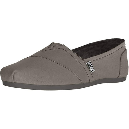 Image of BOBS from Skechers Women s Plush Peace and Love Flat Charcoal 7 M US