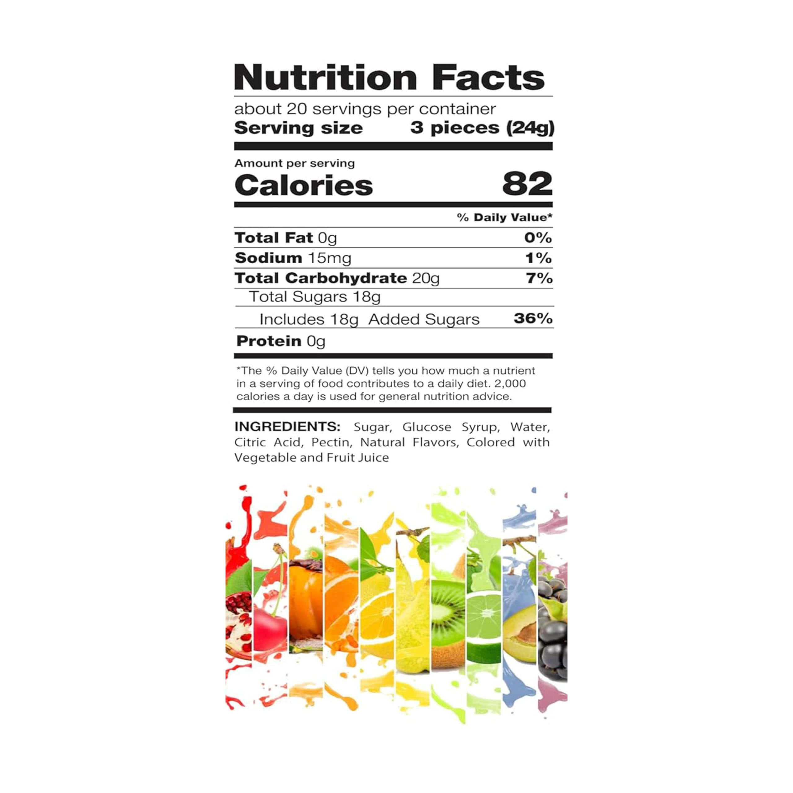 Premium Italian Fruit Jelly Candies - 2.25lb 4 Flavor Assortment- Vegan, Gluten Free, Natural Flavors, Individually Wrapped Soft And Chewy Candy Perfect For Holidays, Parties, & Gifting Bulk (36 Oz)