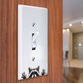 thumbnail image 3 of WIRESTER 1-Gang Toggle Wall Plate/Switch Plate Cover, Animal Raccoon Hands Out Half Face, 3 of 6