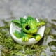 thumbnail image 5 of Newborn Dragon in Egg, Ocean Shaped Clear Resin Newborn Dragon, 3D Art Dragon Statue Desk Ornaments for Fantasy Enthusiasts and Collectors, 5 of 8