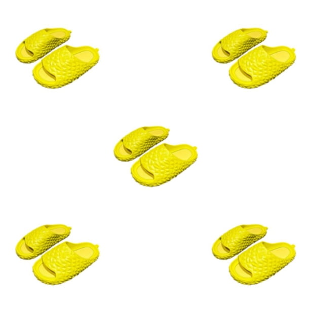 Qarigey Zapatillas Durian Plataforma Zapato Casual Casa Zapatillas Mujer Calle Playa Sandalias Baño Toboganes Durian Amarillo 44-45 Type2 NO2