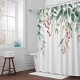 thumbnail image 5 of Watercolor Eucalyptus Leaves Fabric Shower Curtain Ombre Green Plant Washable Shower Curtains for Bathroom, Waterproof Bath Curtain with Hooks Home Decor 72x72in, 5 of 8