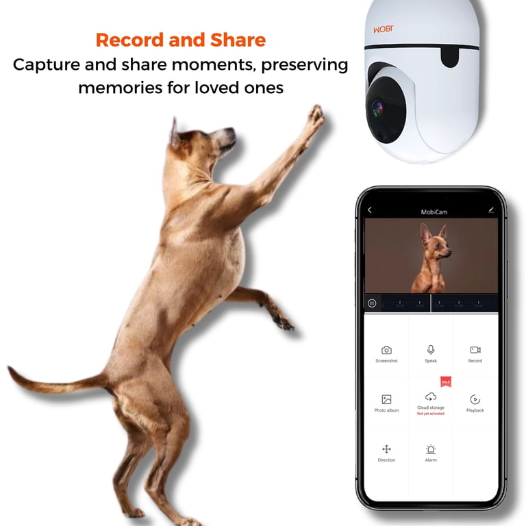 MobiCam HDX Smart Wi-Fi Pet/ Baby Monitor Camera with Motion