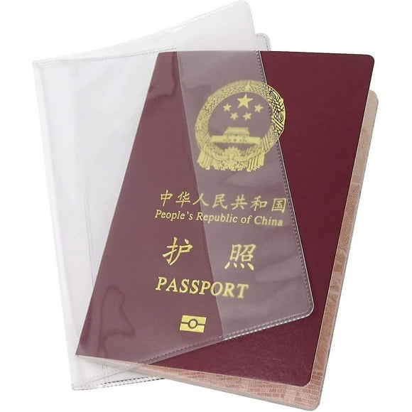10pcs Plastic Passport Cover Passport Protector With Extra Slots For Cn, Us, Uk And Other Standard Size Passports (clear)