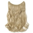 thumbnail image 2 of DEBGFS Invisible Wire in Hair Extensions Miracle Secret Fish Line Silky Straight Synthetic Hairpieces,ashblonde&bleachblonde,curly-20", 2 of 5