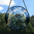 thumbnail image 2 of Customized Wolf Stained Glass Window Hangings, Wolf Colorful Glass Panel Pretty Gifts, Wolf Decoration for Home Garden Christmas YEbZvy, 2 of 5