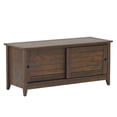 thumbnail image 3 of Greenport Storage Bench, Solid Wood with a Brushed Walnut Finish, 3 of 9
