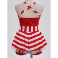 thumbnail image 4 of Aislor Toddler Girls Christmas Dress Shiny Sequins Stripe Tulle Ballet Leotard Dance Gymnastic Red 4, 4 of 7