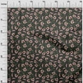 thumbnail image 3 of oneOone Rayon Gray Fabric Floral Retro Craft Projects Decor Fabric Printed By The Yard 56 Inch Wide, 3 of 5