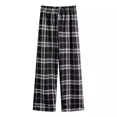 thumbnail image 5 of Pantalones a cuadros con forro polar grueso, pantalones informales de cintura alta para mujer, pantalones cálidos de tela de lana de cordero para invierno, 5 of 5