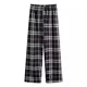 thumbnail image 5 of Pantalones a cuadros con forro polar grueso, pantalones informales de cintura alta para mujer, pantalones cálidos de tela de lana de cordero para invierno, 5 of 5