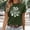 Army Green, variant on Shamrock Print T-Shirt Crew Neck Boys Graphic T-Shirt Green New Years Shirts for Girlfriend Summer Clothes (Green,XXL)