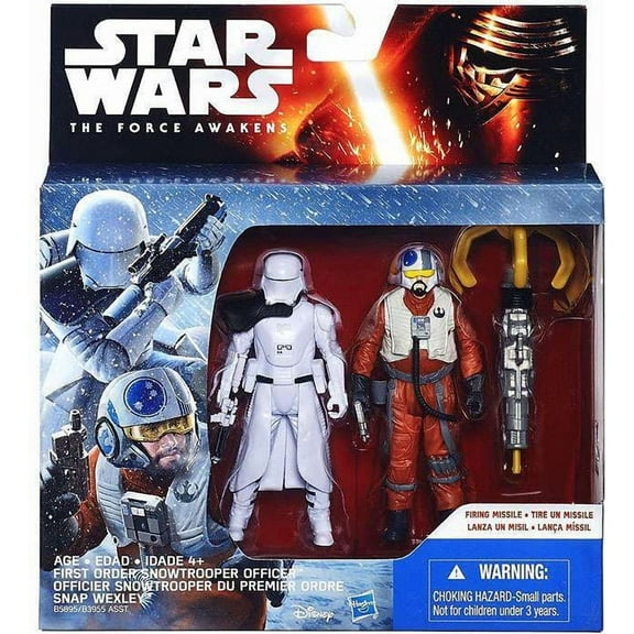 Star Wars: The Force Awakens 3.75 Inch 2 Pack Snap Wexley and First Order Snowtrooper Officer