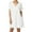 White, variant on JBXKXYW Maxi Dresses for Women 2024 Women's Loose Solid Color Lapel Casual Short Sleeved Cotton Linen Dress Womens Dresses Summer Dress Dressess (Hot Pink,XXXXXL)