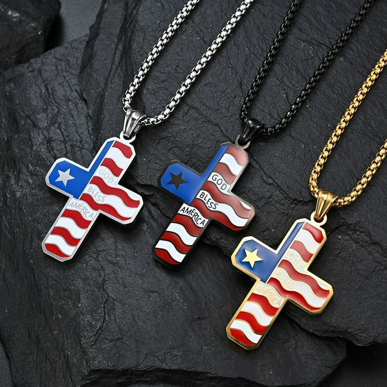Mens gold plated shop cross pendant