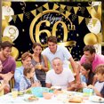 thumbnail image 4 of Cartel con el logotipo en ultra negro y dorado para decoración de fiestas de cumpleaños, pancarta de fondo para fotomatón de aniversario, 4 of 5