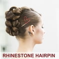 thumbnail image 1 of LRXIYODE 2Pcs Red Heart Shaped Rhinestone Hair Barrettes for Bridesmaids, 1 of 7