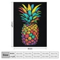thumbnail image 4 of Shangniulu Pineapple Colorful Blanket Print Throw Black Blanket Lightweight Cozy Print Warm for Women Girl Gift 50"x60", 4 of 6