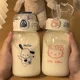 thumbnail image 1 of Kuromi-botella de agua de Hello Kitty, vaso de plástico con pajita transparente de dibujos animados, Cinnamoroll, Sanrio, Anime, 450Ml, 1 of 4