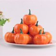 thumbnail image 4 of 12PCS Halloween Pumpkin Simulated Foam Pumpkin with 50 Artificial Maple Leaf, 4 of 7