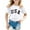 White, variant on Hienoo Toddler Girls Short Sleeve T-Shirt Letter Print Tshirt Summer Casual T Shirt