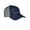 Navy/ Gray/ Gray, variant on Big Accessories BA656T Patch Trucker Cap