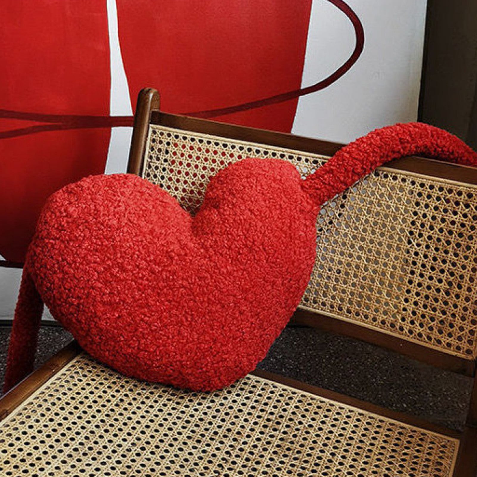 Red Heart Pillow Cartoon Plush Heart Shaped Pillow Toy Soft Comfortable Toy Throw Pillows Gift Decoration Valentine s Day For Living Room Bedroom Office Walmart