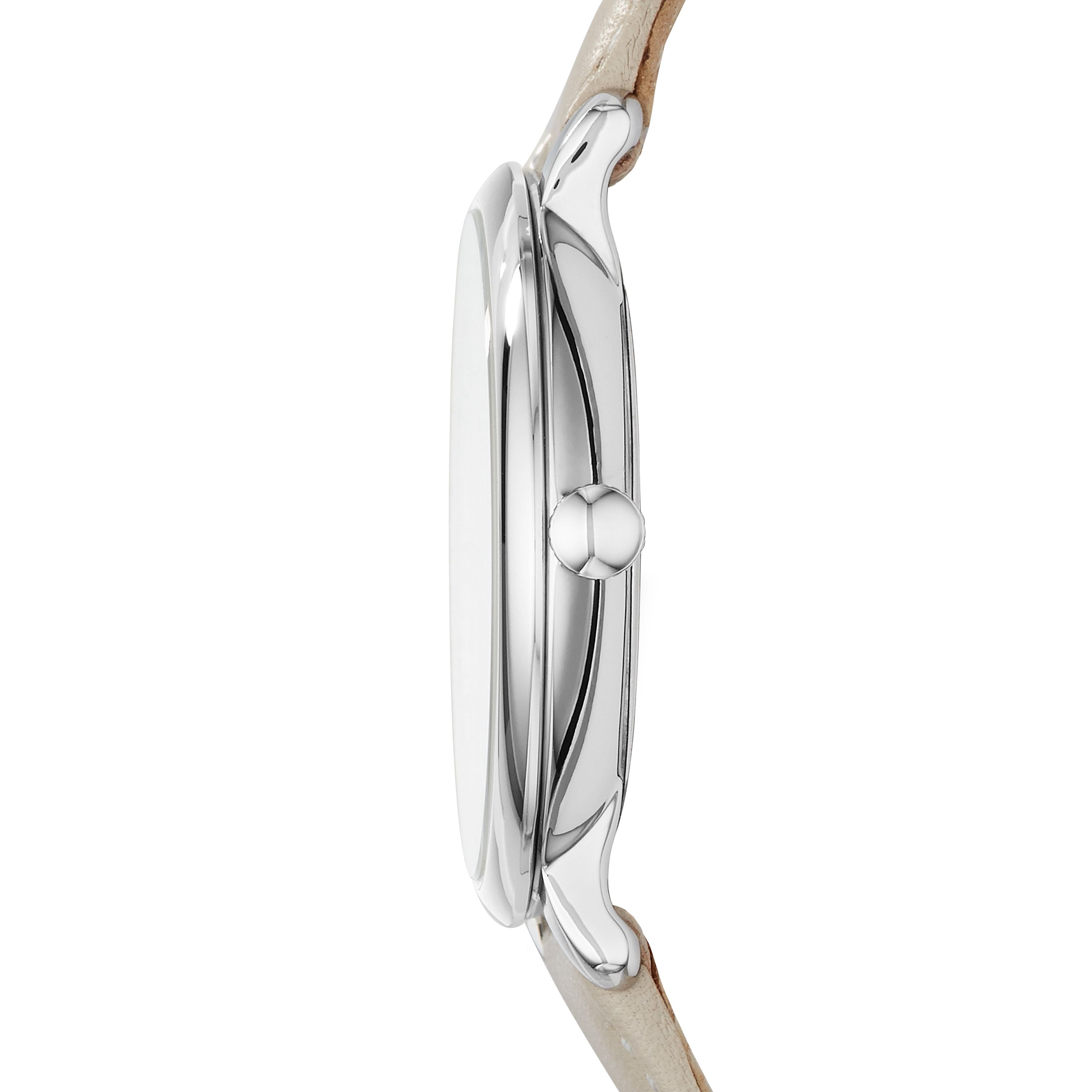 Women’s Fossil Silver Jaqueline Watch with Interchangeable Black Leather Strap FOSSIL watches from RAQUEL collection for women Available in  main image 4