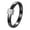 Black, variant on Women's Ceramic Square Cubic Zirconia Inlay 4MM Wedding Band Ring White Size 8
