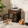 thumbnail image 4 of Gymax Versatile Dog Crate w/Charging Station Storage Drawer Lockable Door 2 AC Outlets, 4 of 10