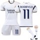 thumbnail image 1 of 23-24 Camiseta de futbol infantil Real Madrid Local No. 11 Rodrygo--26 brillar Electrónica, 1 of 2