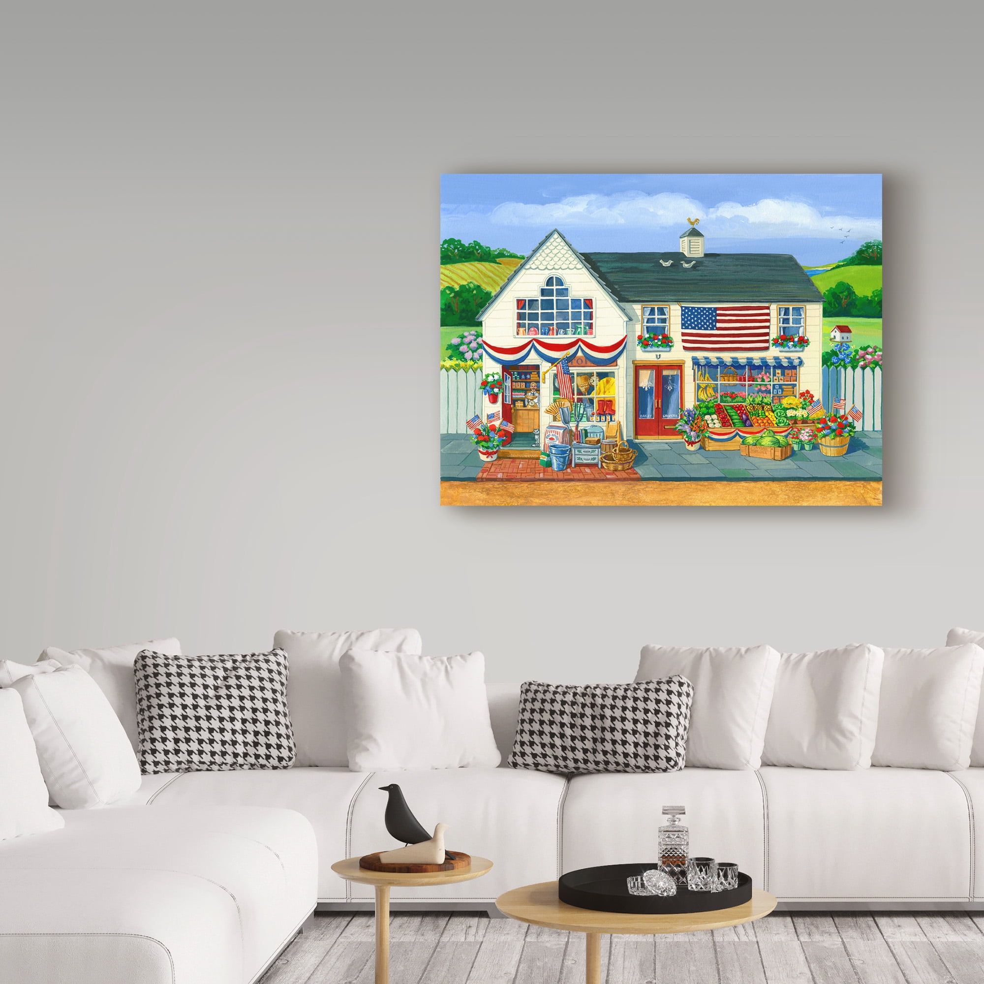 Trademark Fine Art '4Th Of July Market' Canvas Art by Geraldine Aikman