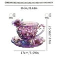 thumbnail image 3 of European-Style Purple Iris Afternoon Tea Coffee Cup Acrylic Hanging Ornament - Hangs - Household Pendant, 3 of 7