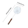 thumbnail image 3 of Uklsqma Stainless Steel Slotted Spoon with Wood-Like Handle & Hook | Large 40.5cm Kitchen Strainer for Frying, Soup & Pasta | 1-Pack, 3 of 6