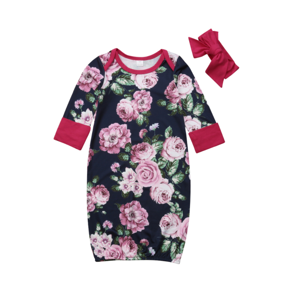 Xiaxaixu Family Matching Flower Clothes Robe And Swaddle Set