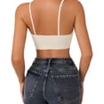 thumbnail image 6 of Wireless Bras for Women - V Neck Padded Seamless Adjustable Straps Bralettes, Everyday Basic Sleeping Bras, Soft T-Shirt Bra, Multiple Pack, 6 of 6