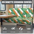 thumbnail image 4 of Yuyamidu Green Leaf RV Dinette Cushion Covers St. Patrick's Day RV Dinette Cushion Slipcover Stretch Loveseat Slipcovers for Travel Trailer Couch RV Seat Covers, 4 of 7