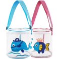 thumbnail image 1 of Beach Toy Mesh Bag Kids Shell Collecting Bag,mesh Seashell Bags For Kids,2 Pack Cute Cartoon Beach Sand Toy Totes For Holding Shells, 1 of 4