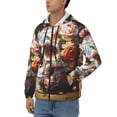 thumbnail image 3 of Kdxio Rose Floral Skull Print Men Hoodies Casual Hoodies for Men with Zip Pockets Full Zip Long Sleeve Sweatshirt Sports Hooded Jacket-Medium, 3 of 5